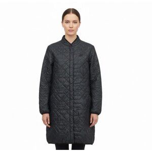 Nike Womens Black Quilted Bomber Jacket Lightweight Outerwear Casual Sz XL